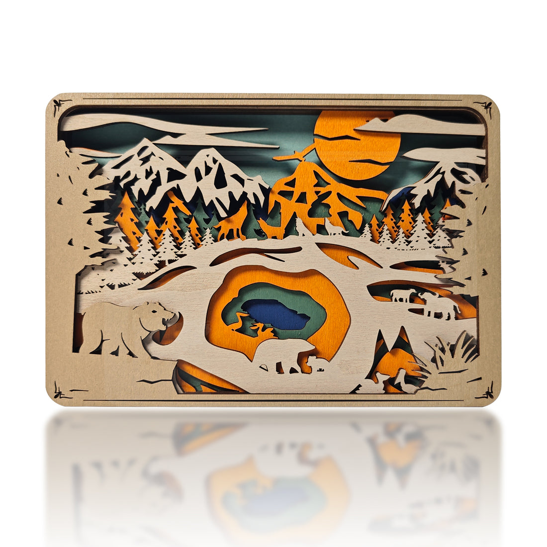 Wooden Yellowstone National Park Carving Handcraft Gift