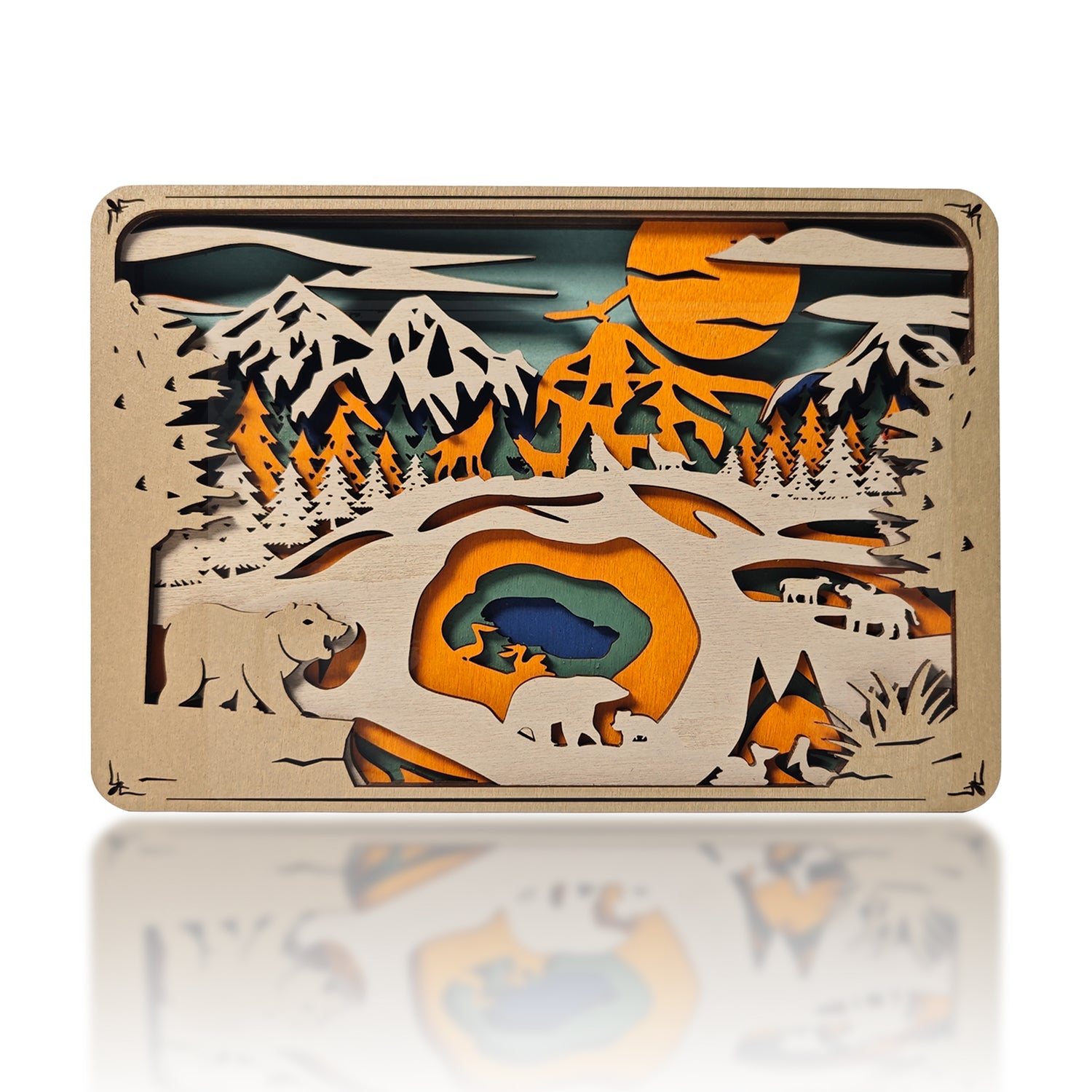 Wooden Yellowstone National Park Carving Handcraft Gift