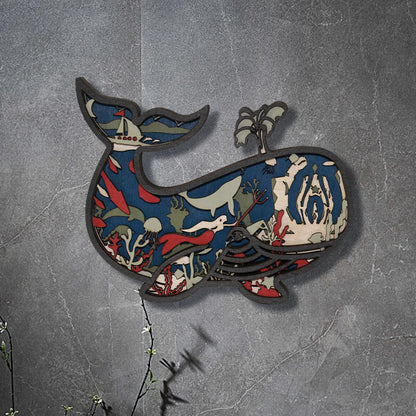 Wooden Whale Carving Handcraft Gift