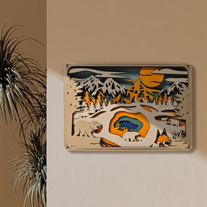 Wooden Yellowstone National Park Carving Handcraft Gift