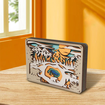 Wooden Yellowstone National Park Carving Handcraft Gift